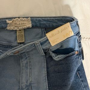 Altar’s State high rise flare two colored jeans